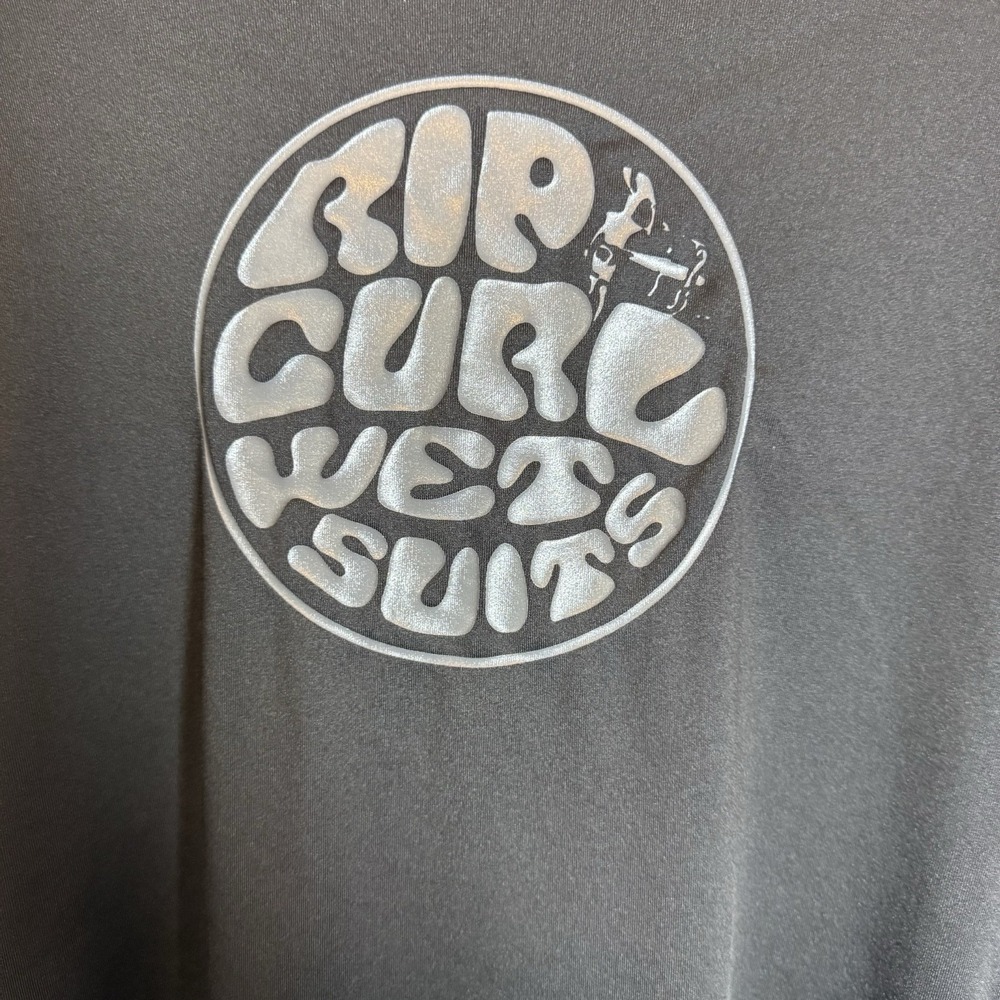 Rip Curl Mens UPF 50+ Black Short Sleeve Rash Guard size XXL 2x UV Protection - Picture 4 of 7